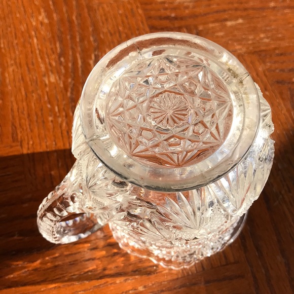 Cut Glass Creamer - Picture 4 of 4